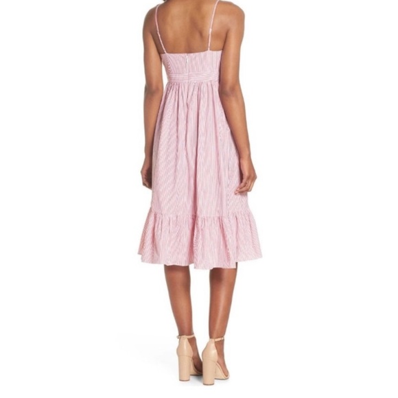 NWOT J Crew red stripes Spaghetti Strap Dress 2 - Picture 3 of 7